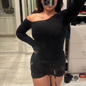 REISS bodysuit off shoulder